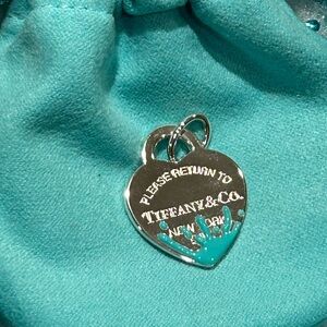 TIFFANY and CO Heart Tag Necklace Charm - NEW IN BOX